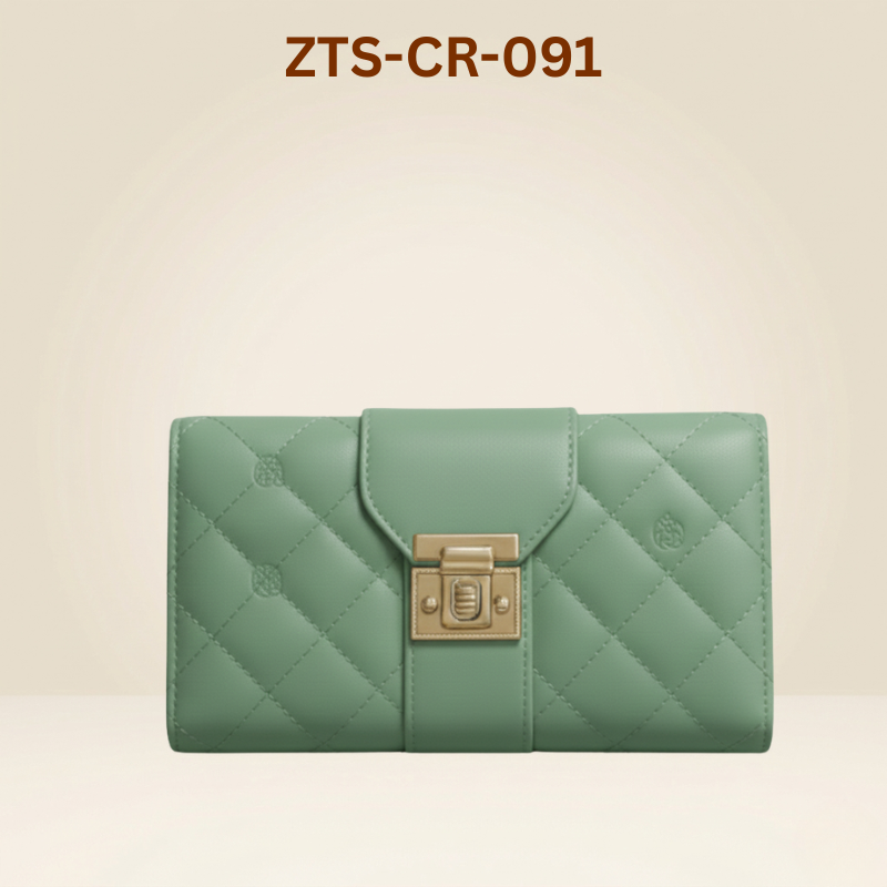 Elegant Pista Green Quilted Handbag ZTS-CR-091