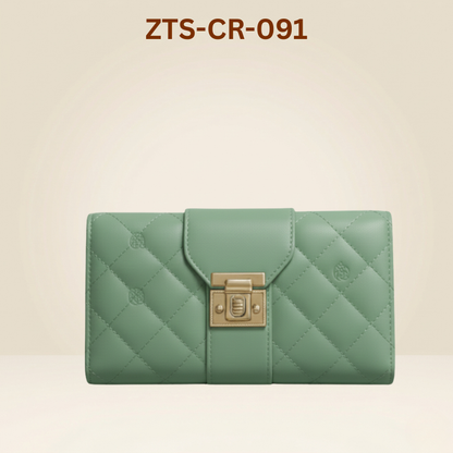 Elegant Pista Green Quilted Handbag ZTS-CR-091
