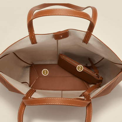 Spacious Tan Fox-Leather Everyday Shoulder Bag ZTS-CR-048