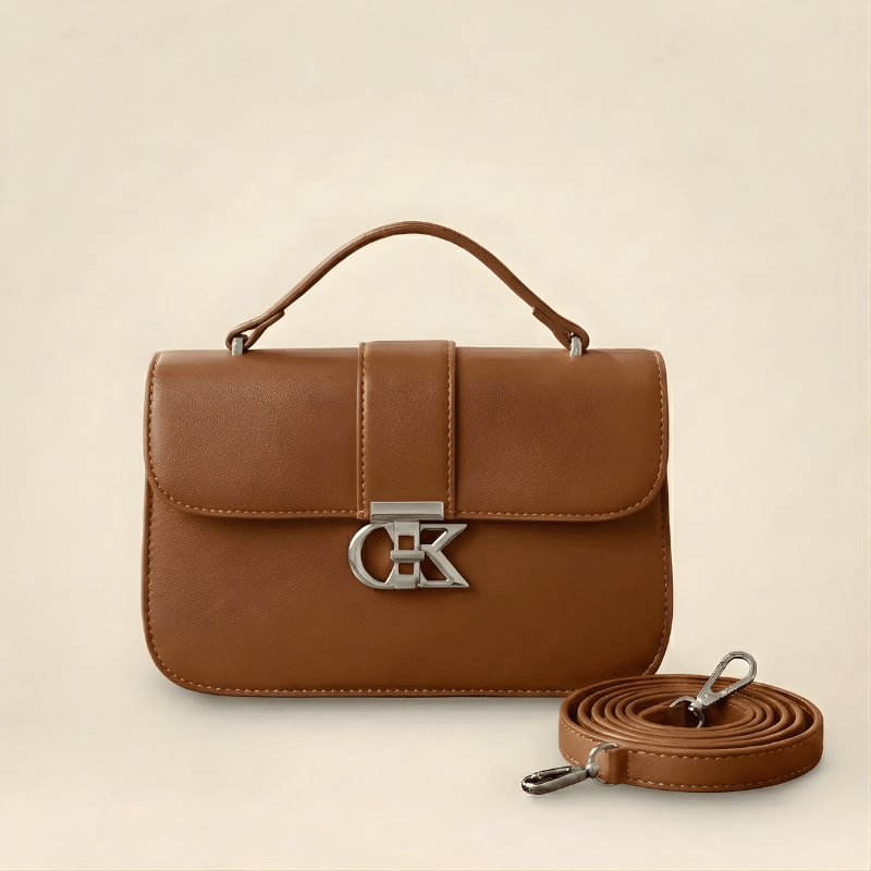 Luxury Minimalist Ladies Handbag Metallic Logo Clasp ZTS-CR-127