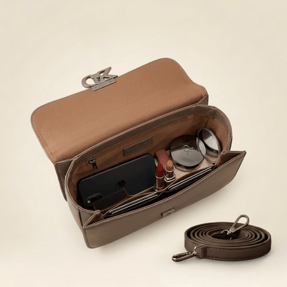 Luxury Minimalist Ladies Handbag Metallic Logo Clasp ZTS-CR-127