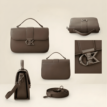 Luxury Minimalist Ladies Handbag Metallic Logo Clasp ZTS-CR-127