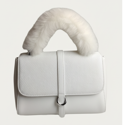 Modern Handbag Statement Fur-Handle Bag ZTS-CR-137
