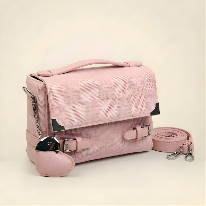 Handbag Luxury Textured Ladies Heart Charm ZTS-CR-133