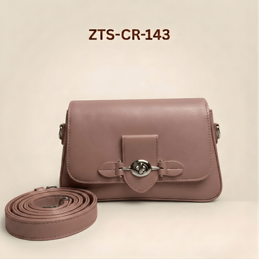 Luxury Structured Ladies Shoulder Bag Metallic Lock ZTS-CR-143