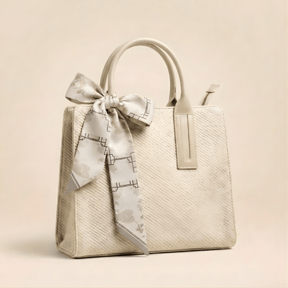 Handbag Luxury Textured Ladies Tote Bag Silk Scarf ZTS-CR-146