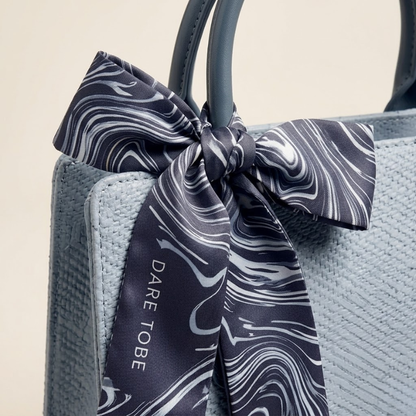 Handbag Luxury Textured Ladies Tote Bag Silk Scarf ZTS-CR-146