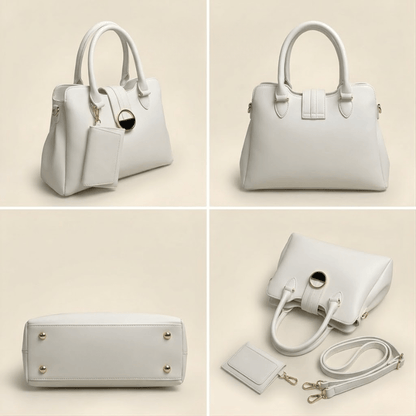 Luxury Smooth Ladies hand Bag With mini Pouch ZTS-CR-155