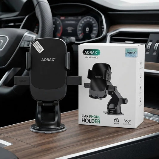 AORAX AH-503 Car Phone Holder, 360° Rotation Dashboard Adsorption Bracket Mount