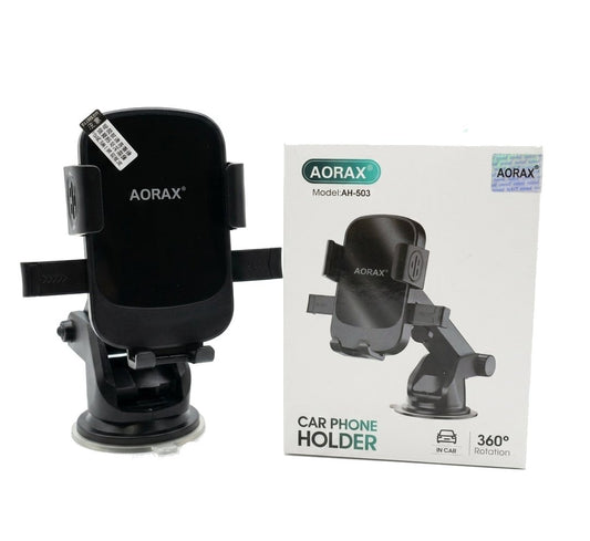 AORAX AH-503 Car Phone Holder, 360° Rotation Dashboard Adsorption Bracket Mount