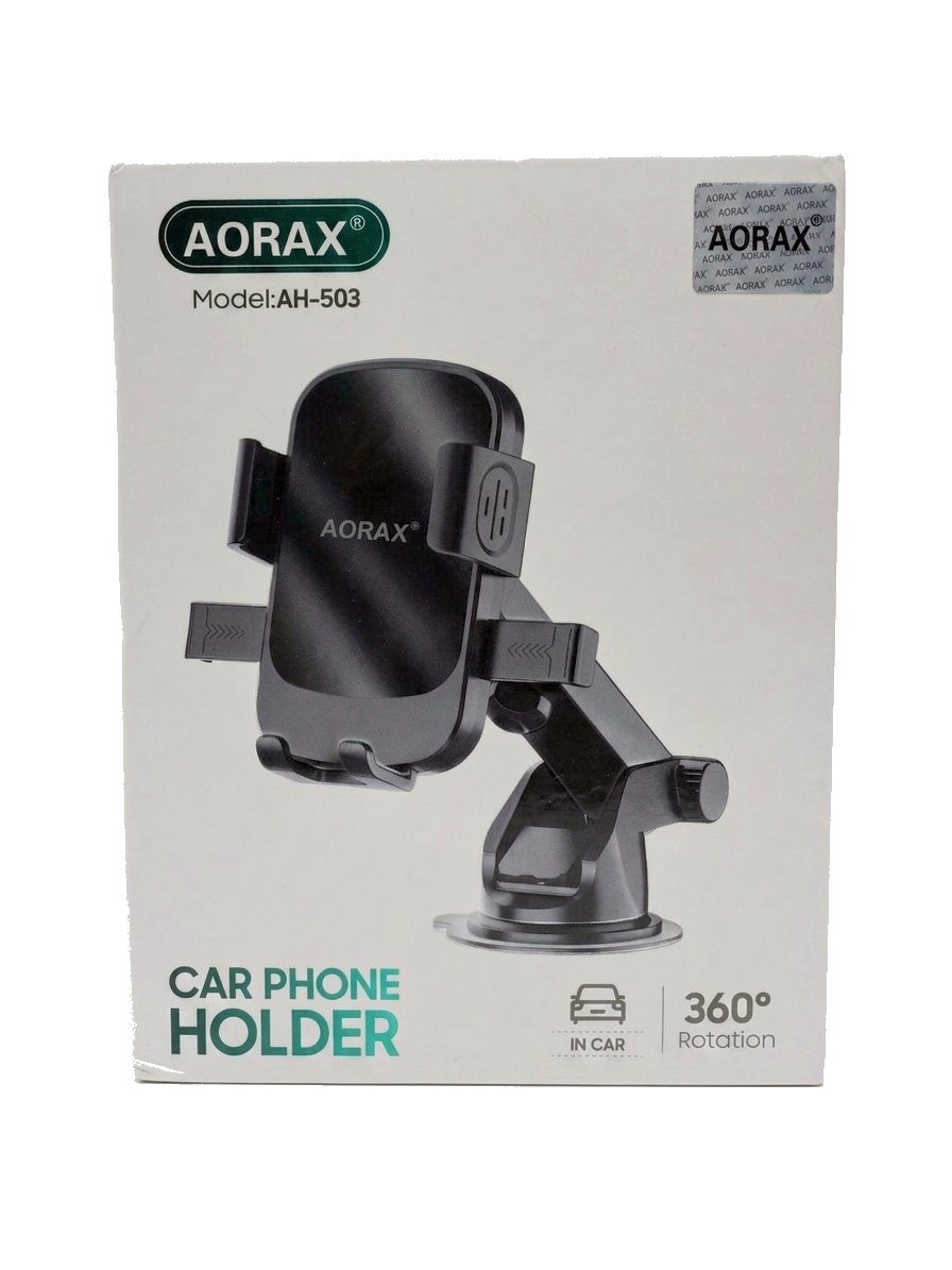 AORAX AH-503 Car Phone Holder, 360° Rotation Dashboard Adsorption Bracket Mount