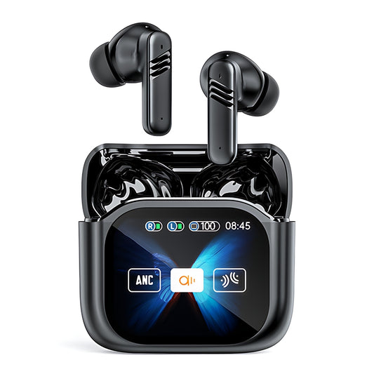 Smart Touch Screen Earbuds – Noise Cancelling Bluetooth Headphones