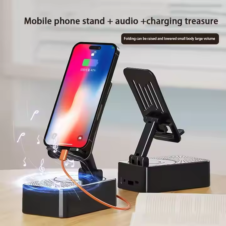 Wireless Bluetooth Speaker with Phone Holder – Smart Stand Design