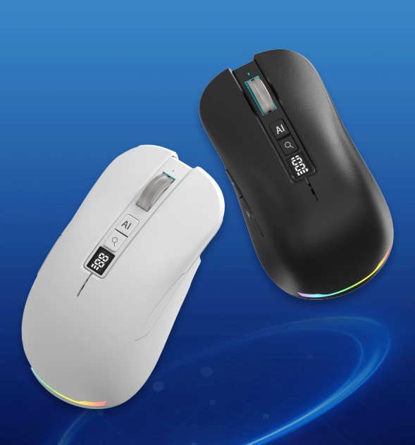Wireless Mouse Rechargeable – Silent Click RGB Ergonomic Mouse