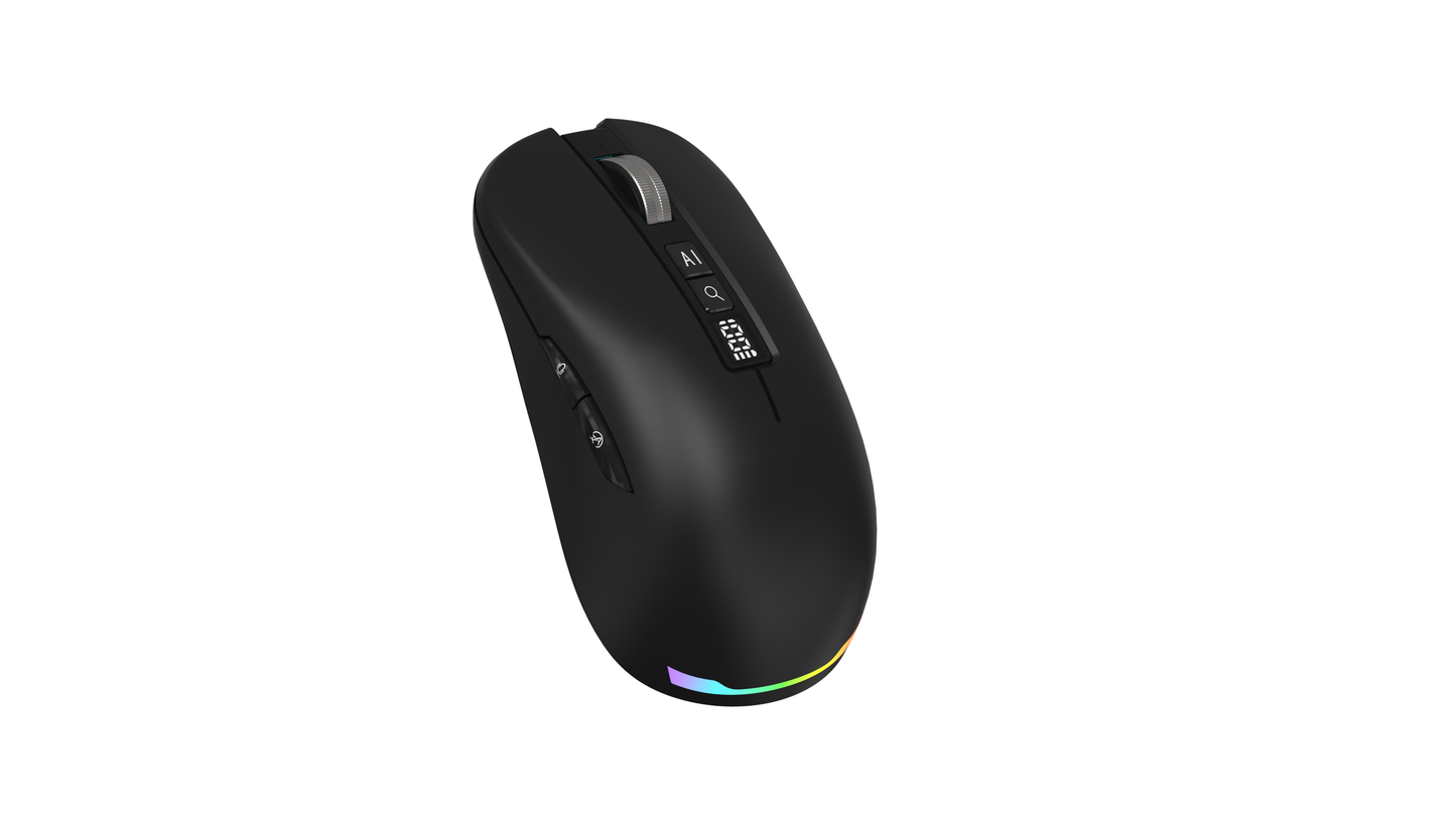 Wireless Mouse Rechargeable – Silent Click RGB Ergonomic Mouse