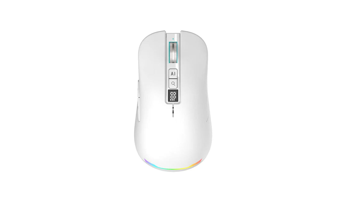 Wireless Mouse Rechargeable – Silent Click RGB Ergonomic Mouse