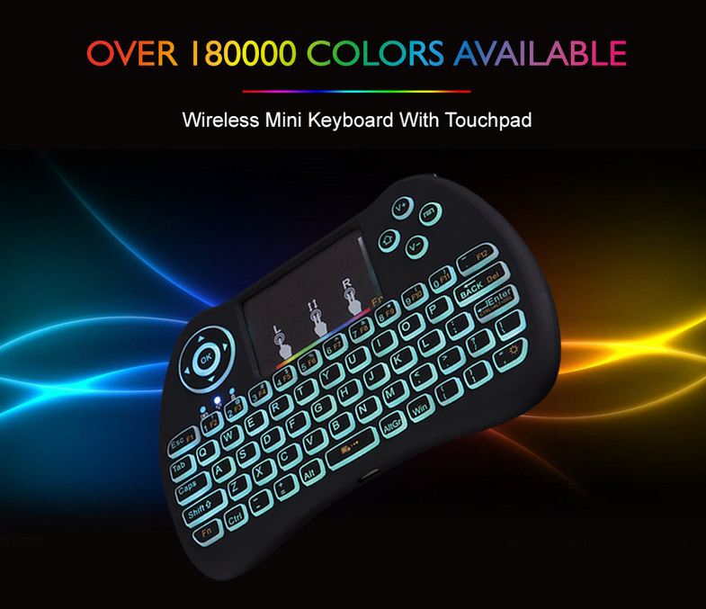 Portable Wireless Keyboard – Mini Touchpad Keyboard for TV Box & PC