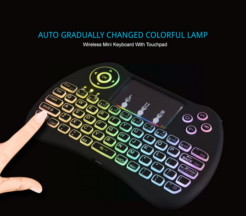 Portable Wireless Keyboard – Mini Touchpad Keyboard for TV Box & PC