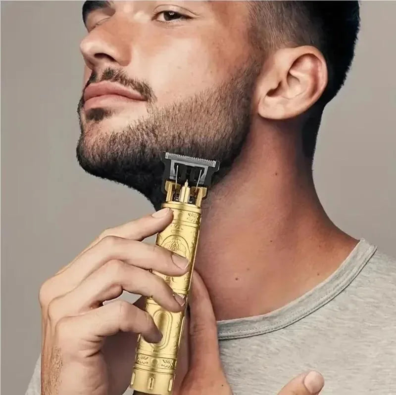 Premium Rechargeable Hair Trimmer – Full Metal Body, 1200mAh, Titanium Blades, Type-C Fast Charging (Best Hair Trimmer in Pakistan)