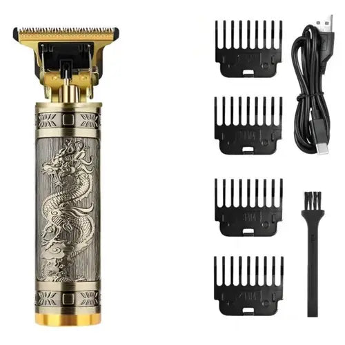Premium Rechargeable Hair Trimmer – Full Metal Body, 1200mAh, Titanium Blades, Type-C Fast Charging (Best Hair Trimmer in Pakistan)