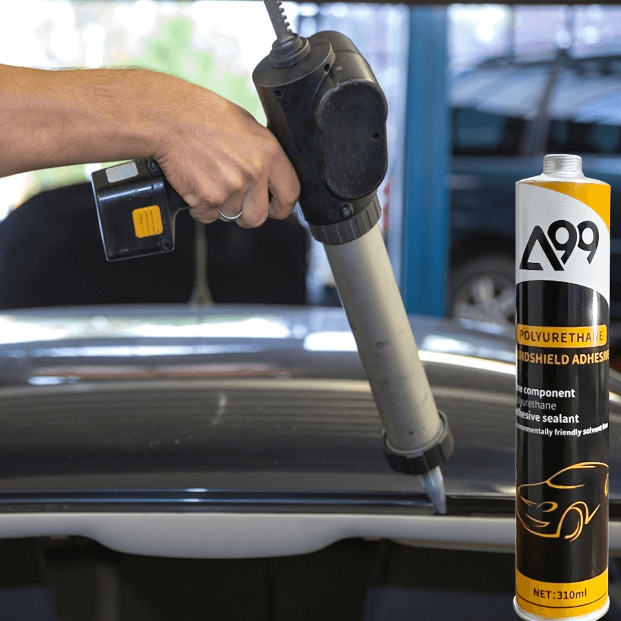 600ml Automotive Polyurethane Sealant – Fast Cure Windshield Adhesive, Car Glass Repair Glue, Waterproof Black Sausage