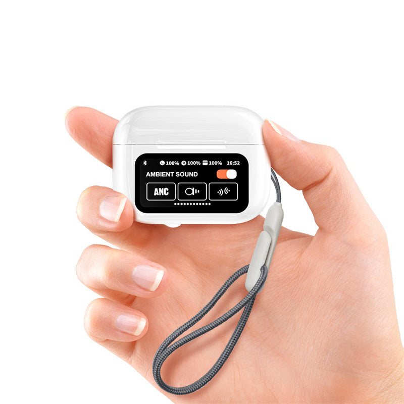 Smart Touch Screen Wireless Earbuds – ANC, Bluetooth 5.3 & HiFi Sound