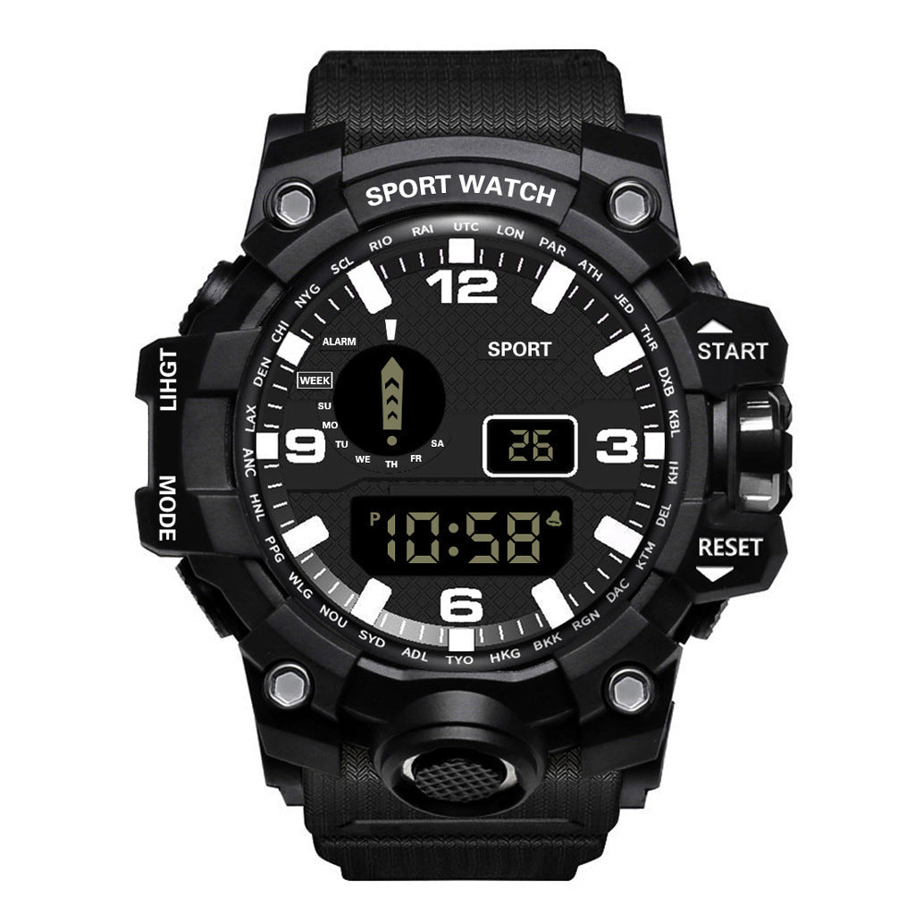 Men’s Sport Watch – Digital & Analog Waterproof Military Style