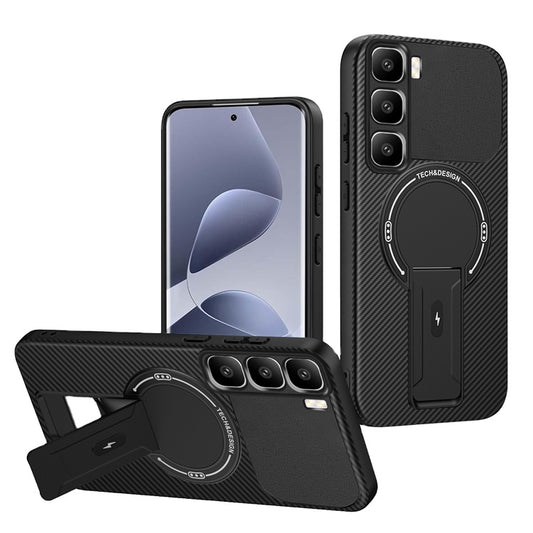 Premium Magnetic Phone Case with Stand & Ring Grip – Wireless Charging Compatible