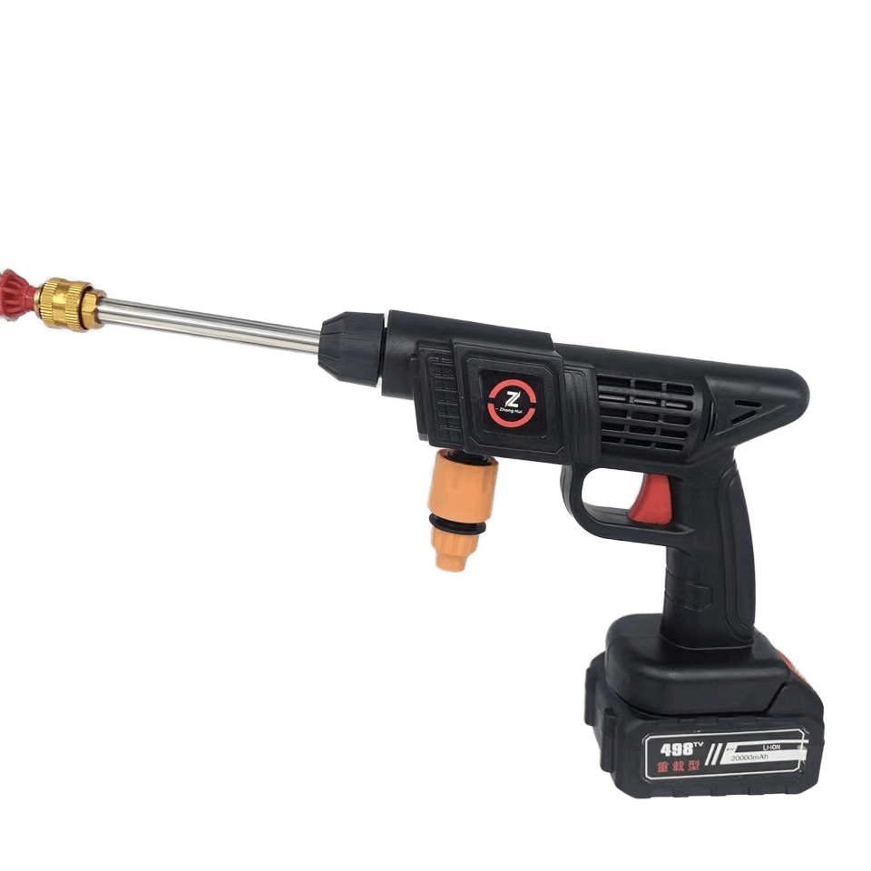 Portable Wireless High Pressure Under 1000W Metal & Plastic Car Washer Set Orange Car Cleaning Tool Kit Gun-like Car Wash Tool