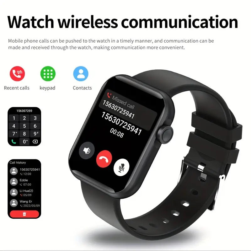 Bluetooth Calling Smartwatch – Touch Screen Fitness Tracker Watch