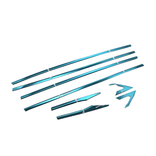 Car Window Chrome Molding Trim Set | Glass Frame Garnish Strips | Premium Exterior Styling for All Cars