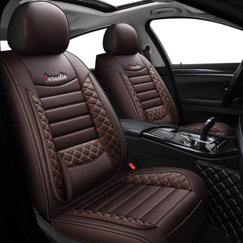 Universal Leather Car Seat Cover – Luxury Comfort with Anti-Slip Base