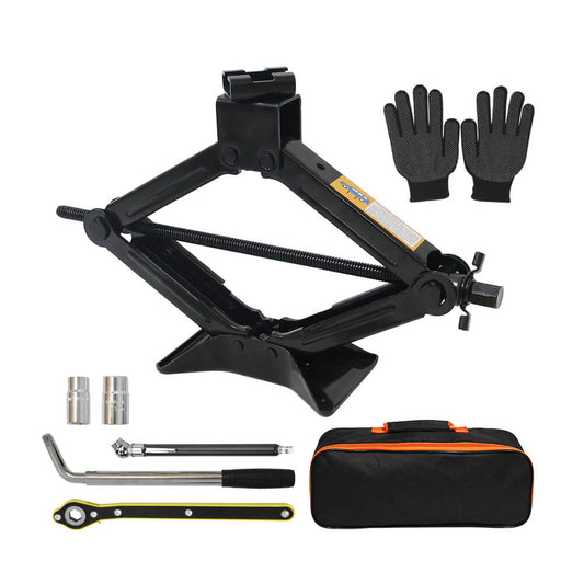 Manual Scissor Jack 2 Ton – Portable Car Lift Tool for Emergency Tire Change