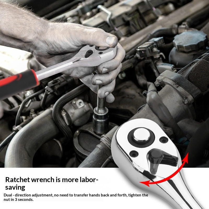 Professional 216-Piece Auto Repair Tool Set | Chrome Vanadium Socket Wrench Kit with Ratchet Spanners & Storage Case