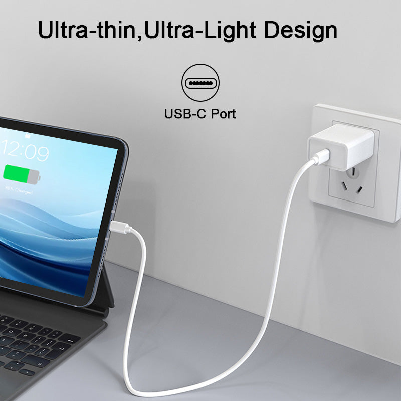 Ultra-Fast 100W USB-C Charger (60W+20W) with 1M Cable – Dual Port PD Wall Adapter