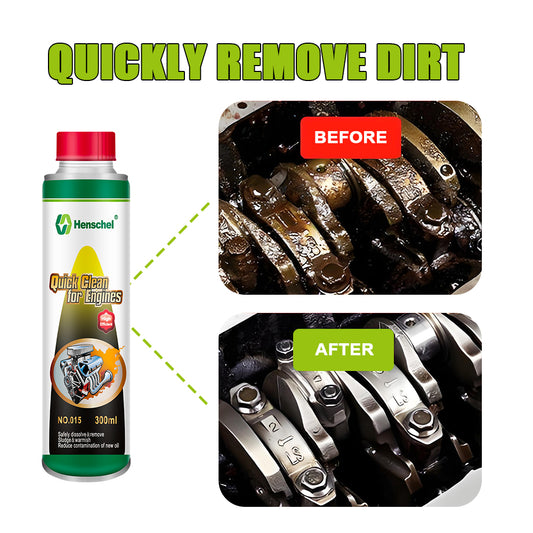Henschel Quick Clean for Engines | Professional Grade Oil Additive to Dissolve