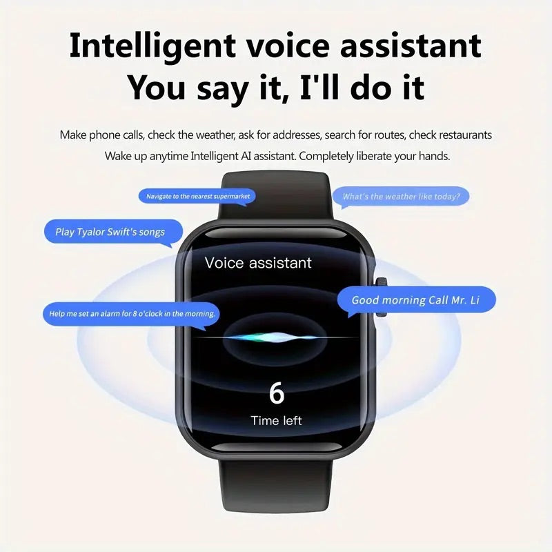 Bluetooth Calling Smartwatch – Touch Screen Fitness Tracker Watch