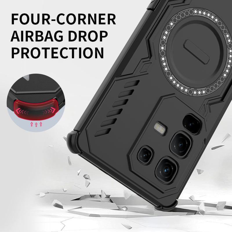 Infinix Note 50 Pro Rugged Armor Case with Magnetic Ring Holder | Shockproof Heavy Duty Back Cover