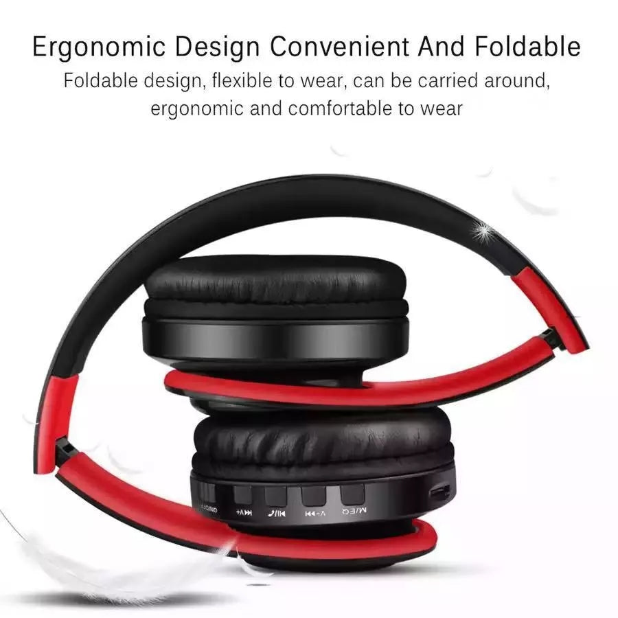 Bluetooth Headphones with LED Lights – Foldable & Long Battery Life