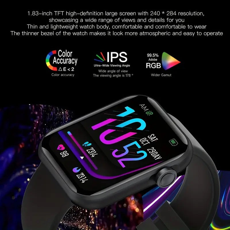 Bluetooth Calling Smartwatch – Touch Screen Fitness Tracker Watch