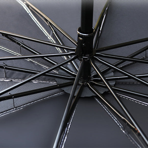 Premium Car Sun Shade Umbrella | Heat Insulating Windshield Visor Cover with Storage Leather Pouch