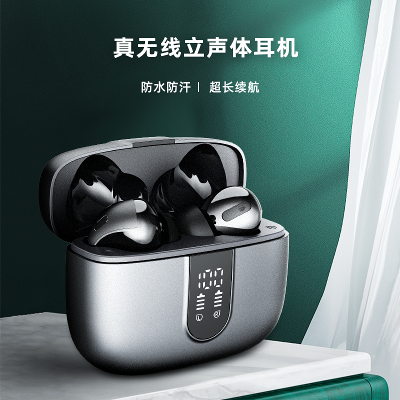 Wireless Bluetooth Earbuds with LED Display – Noise Cancelling & Long Battery