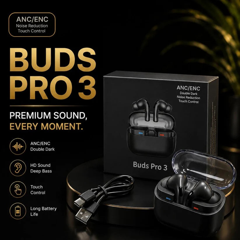 Buds Pro 3 Wireless Earbuds – Touch Control & Noise Reduction